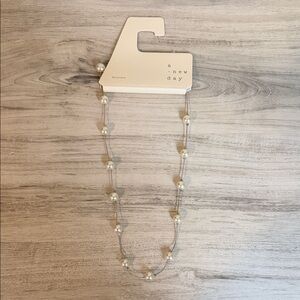 A New Day Elegant Silver and Cream Necklace
